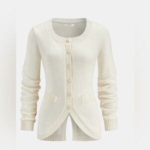 Commense tie - back button knitted cardigan